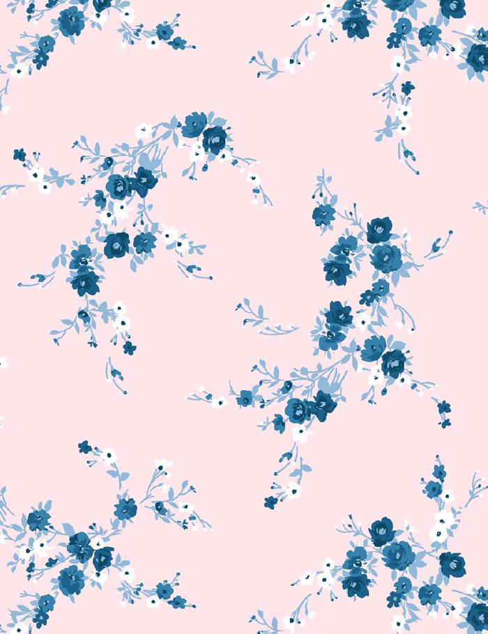 'Jolene' Wallpaper by Wallshoppe - Pink With Blue