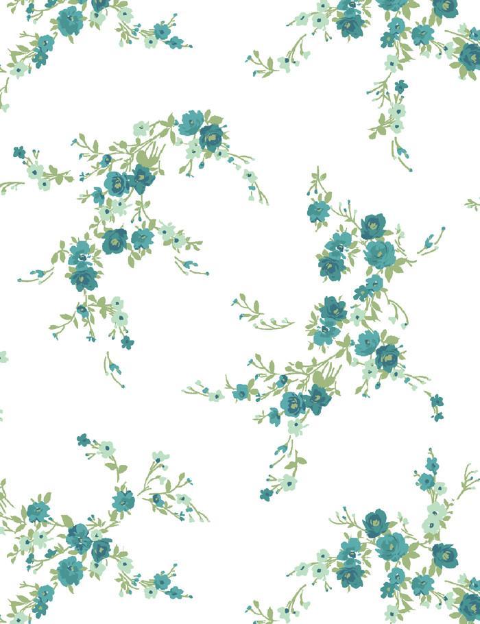 'Jolene' Wallpaper by Wallshoppe - Teal