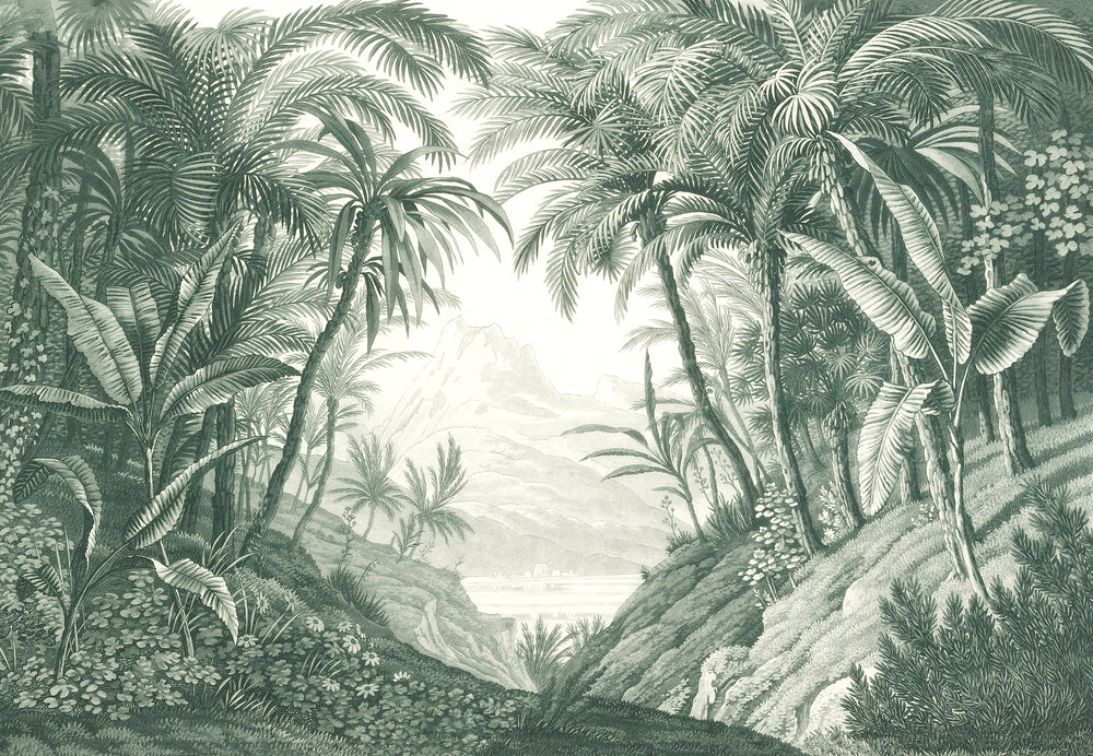 jungle removable mural