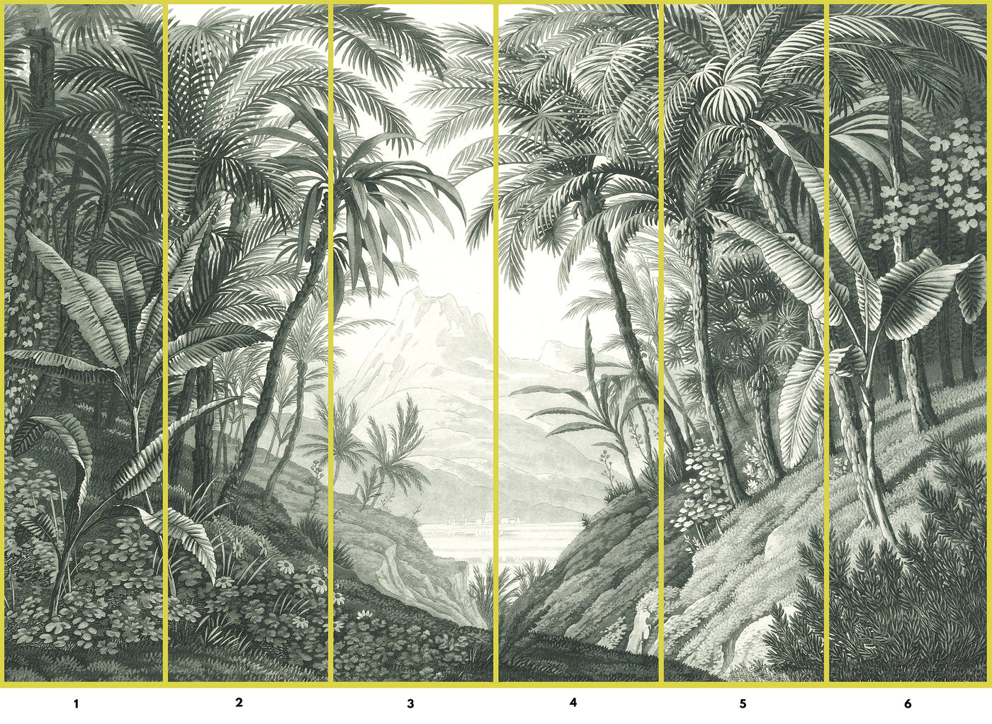 jungle removable mural