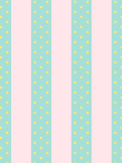 'Just Ken Stripe' Wallpaper by Barbie™ - Pink / Mint