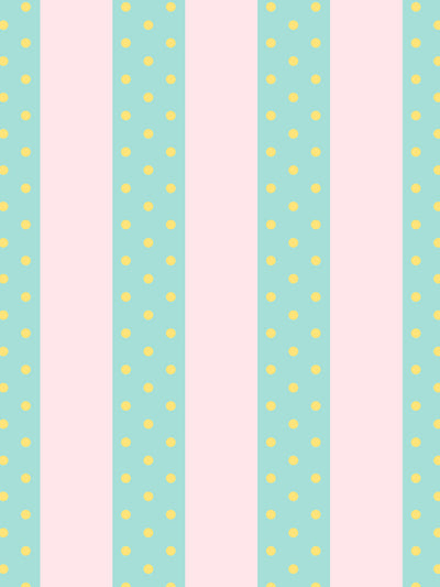 'Just Ken Stripe' Wallpaper by Barbie™ - Pink / Mint