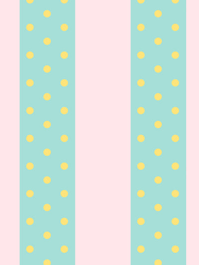 'Just Ken Stripe' Wallpaper by Barbie™ - Pink / Mint