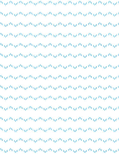 'Kezmoh Zag' Wallpaper by Wallshoppe - Baby Blue