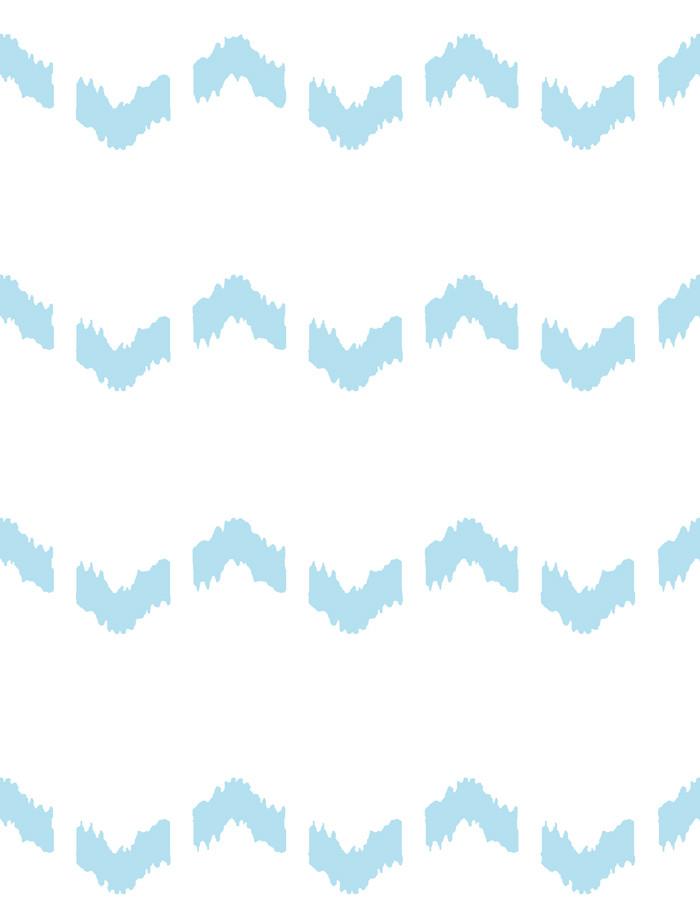 'Kezmoh Zag' Wallpaper by Wallshoppe - Baby Blue