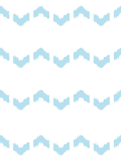 'Kezmoh Zag' Wallpaper by Wallshoppe - Baby Blue