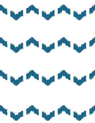 'Kezmoh Zag' Wallpaper by Wallshoppe - Cadet Blue