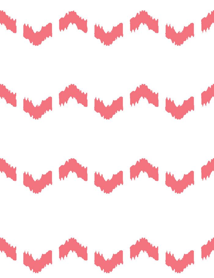 'Kezmoh Zag' Wallpaper by Wallshoppe - Flamingo