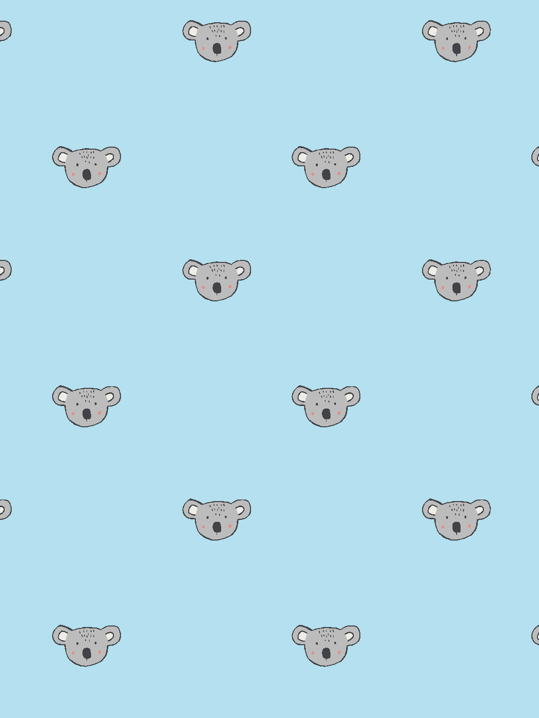 'Koala' Wallpaper by Tea Collection - Baby Blue