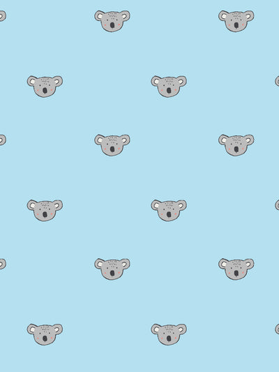 'Koala' Wallpaper by Tea Collection - Baby Blue
