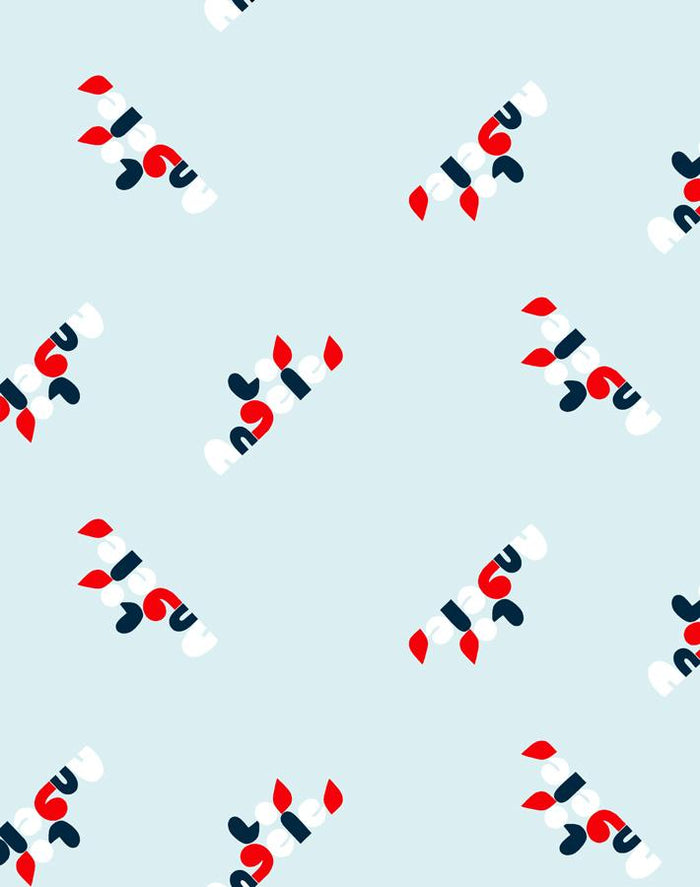 'Los Angeles' Wallpaper by Clare V. - Baby Blue