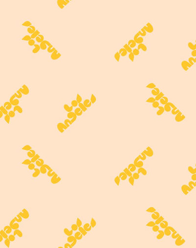los angeles graphic wallpaper marigold on peach