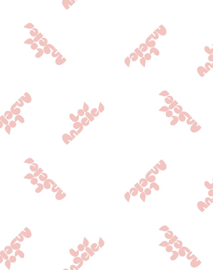 'Los Angeles' Wallpaper by Clare V. - Pink / White
