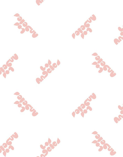 'Los Angeles' Wallpaper by Clare V. - Pink / White