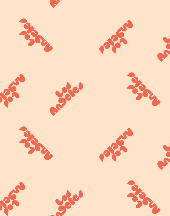 los-angeles-graphic-wallpaper-retro-red-on-peach