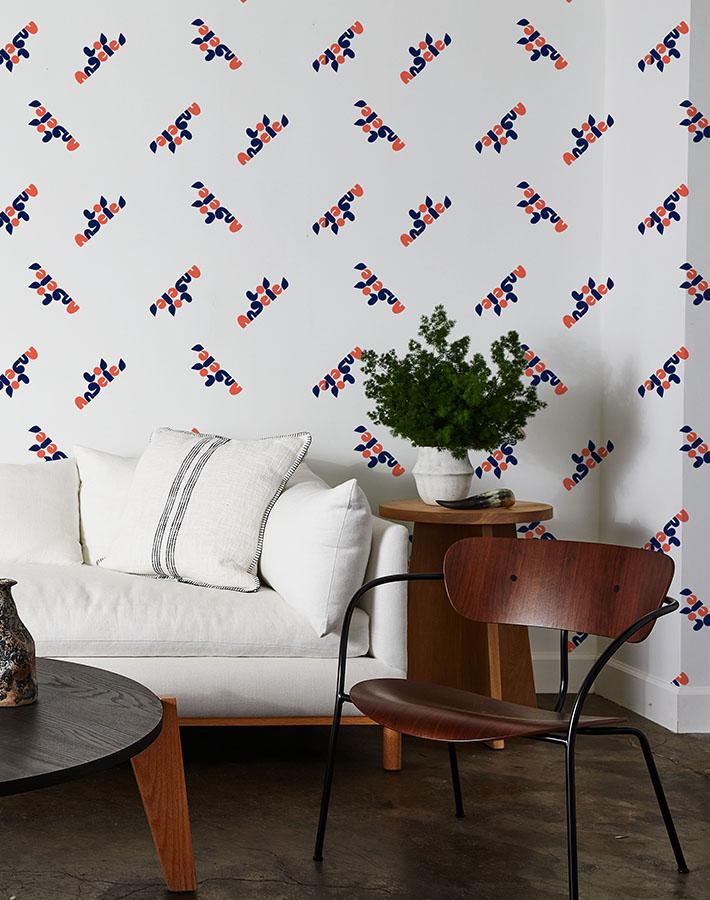 los-angeles-graphic-wallpaper-retro-red-navy-on-white