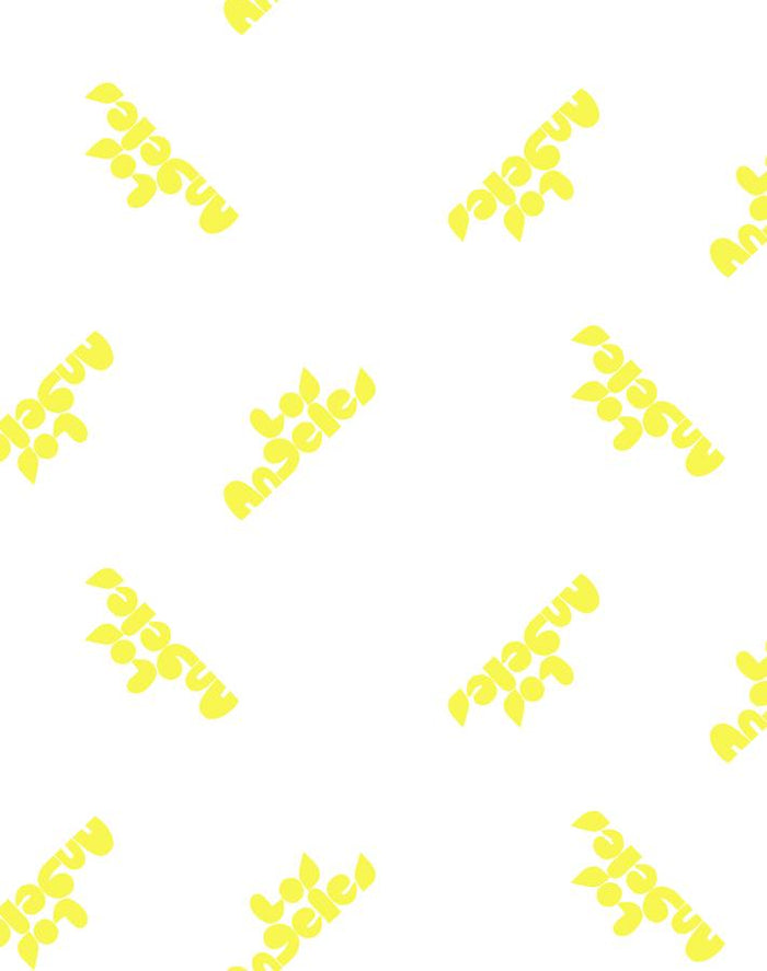 'Los Angeles' Wallpaper by Clare V. - Yellow / White