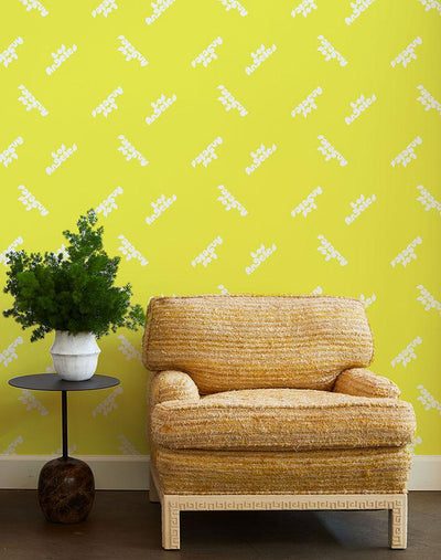 'Los Angeles' Wallpaper by Clare V. - Yellow