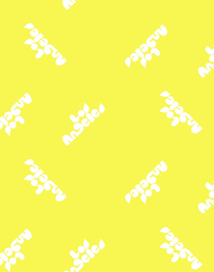 los angeles graphic wallpaper yellow