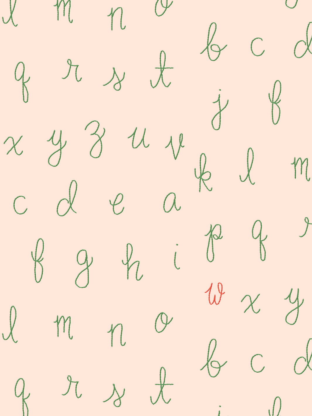 lf alphabet wallpaper by lingua franca peach