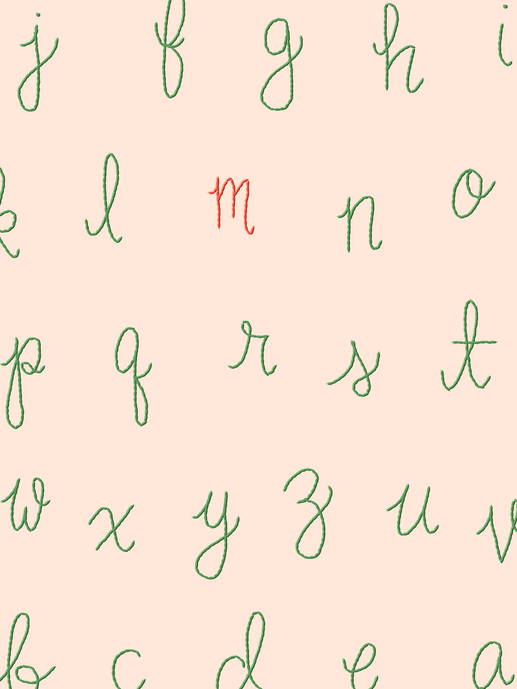 lf alphabet wallpaper by lingua franca peach