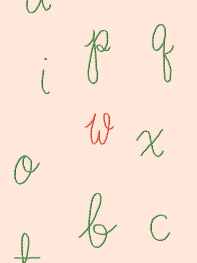 lf alphabet wallpaper by lingua franca peach