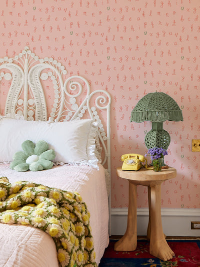 lf alphabet wallpaper by lingua franca pink