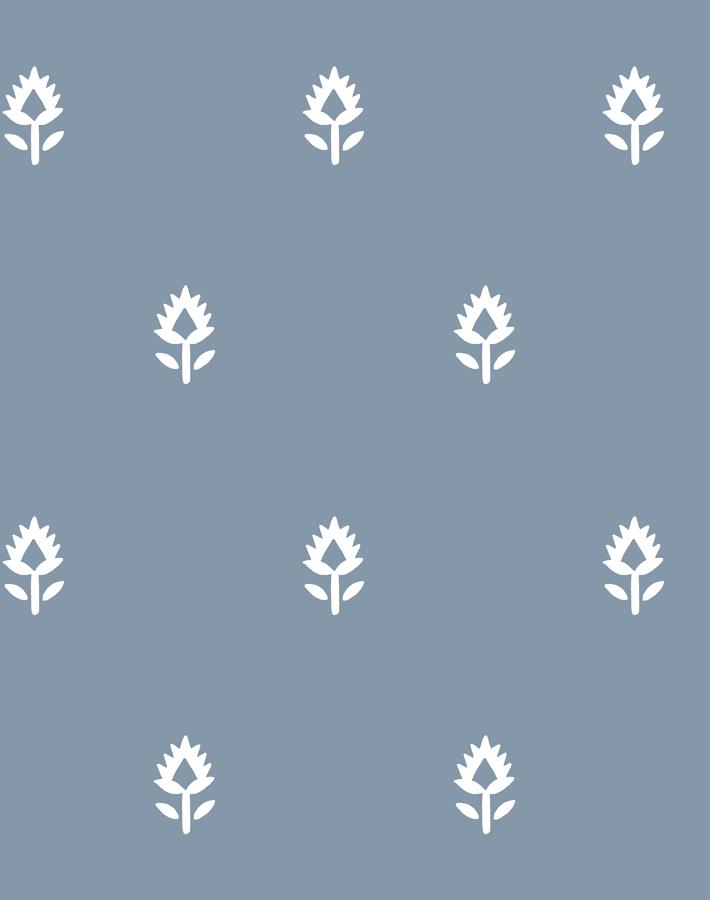 'Block Print' Wallpaper by Sugar Paper - French Blue