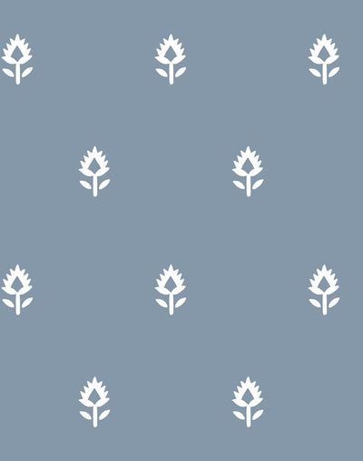 'Block Print' Wallpaper by Sugar Paper - French Blue