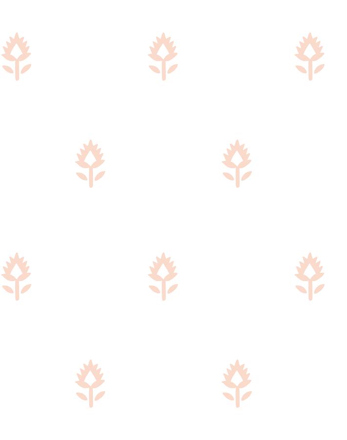 block print pink on white