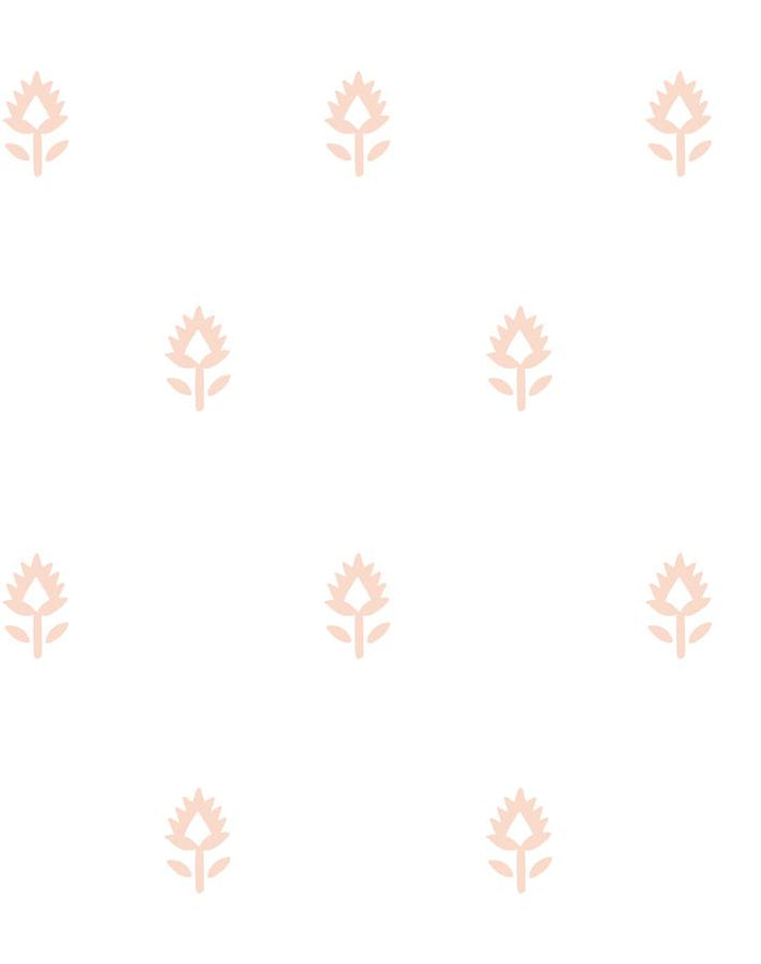 'Block Print' Wallpaper by Sugar Paper - Pink On White