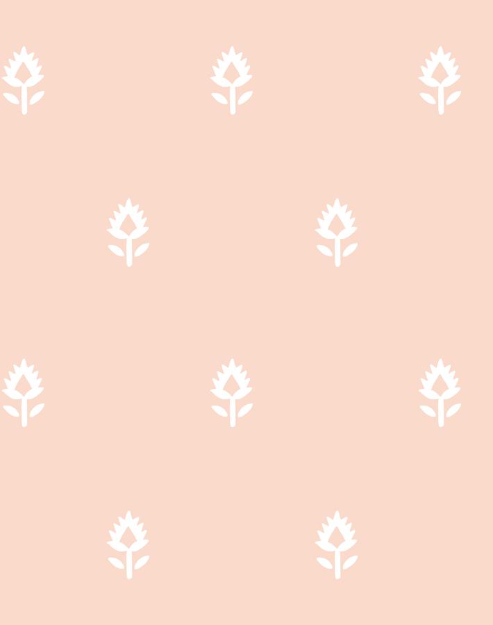 'Block Print' Wallpaper by Sugar Paper - Pink