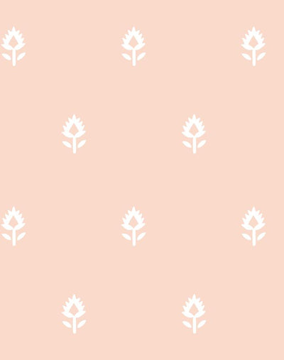 'Block Print' Wallpaper by Sugar Paper - Pink