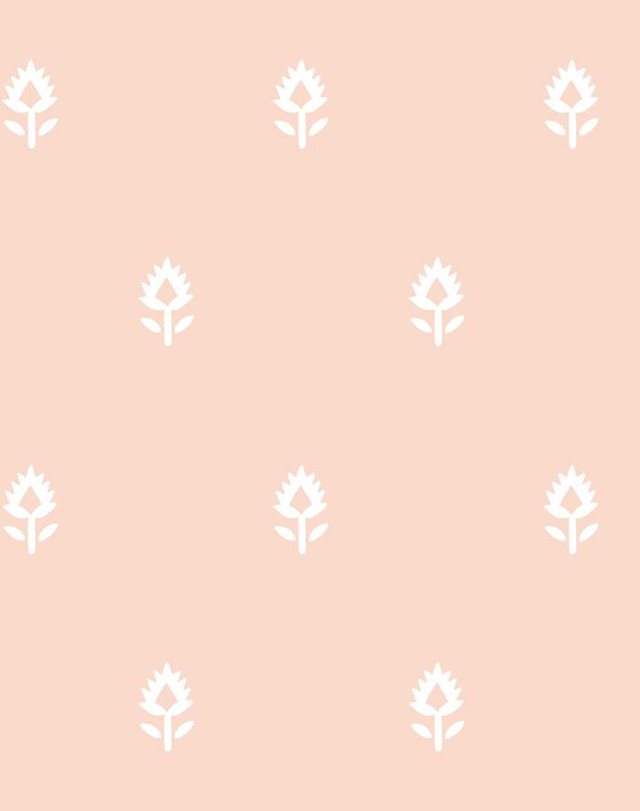 'Block Print' Wallpaper by Sugar Paper - Pink