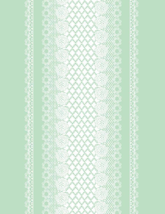 'Lace Front' Wallpaper by Nathan Turner - Green