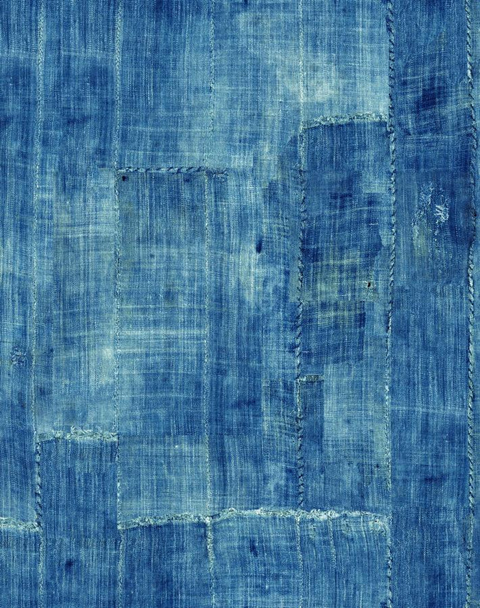 'Lafayette Patchwork' Wallpaper by Chris Benz - Blue