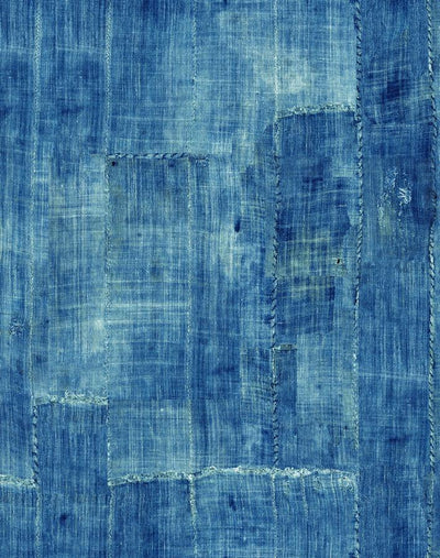 'Lafayette Patchwork' Wallpaper by Chris Benz - Blue