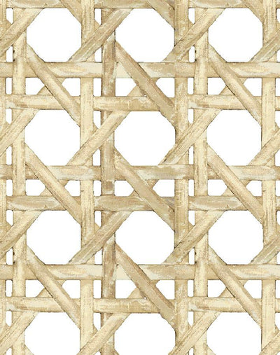 'Faux Large Caning' Wallpaper by Wallshoppe - Sesame