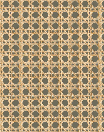 'Faux Large Caning' Wallpaper by Wallshoppe - Umber