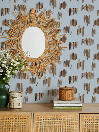 laundry line wallpaper by sarah jessica parker silver