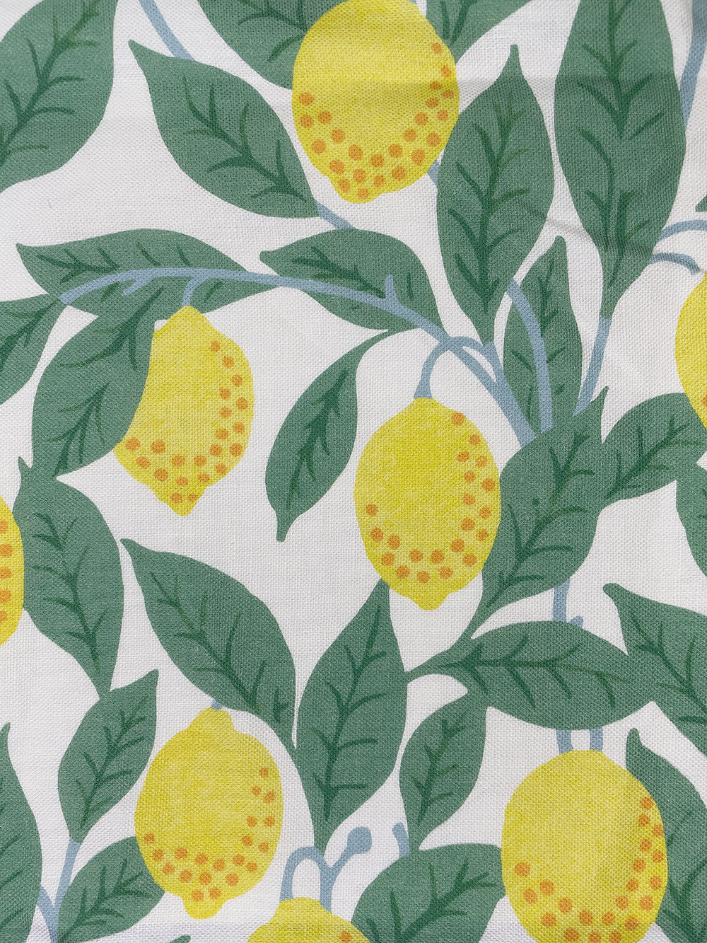 fabric by the yard lemons natural on linen