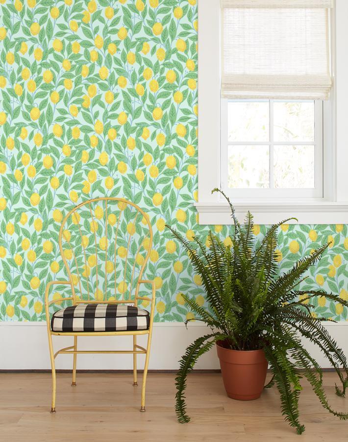 'Lemons' Wallpaper by Nathan Turner - Robins Egg