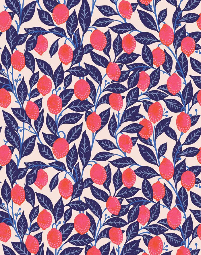 Papier peint « Citrons » par Nathan Turner - Citron de sang