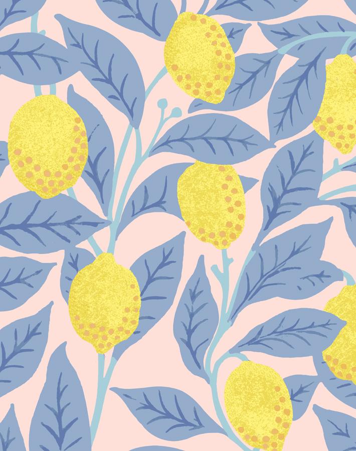 'Lemons' Wallpaper by Nathan Turner - Pink Lemonade