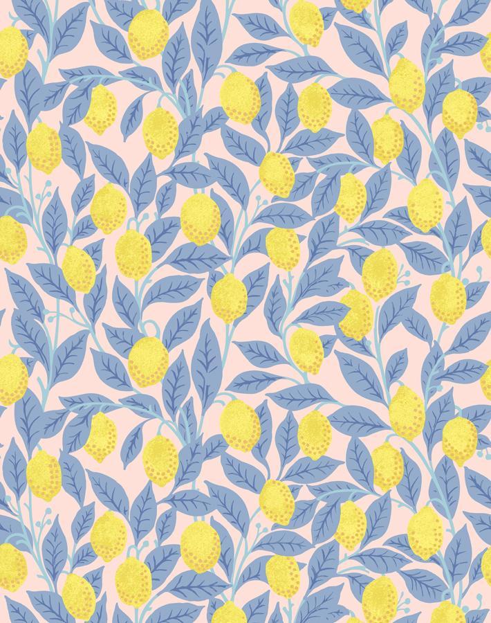 'Lemons' Wallpaper by Nathan Turner - Pink Lemonade