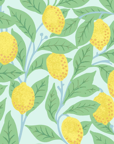 'Lemons' Wallpaper by Nathan Turner - Robins Egg