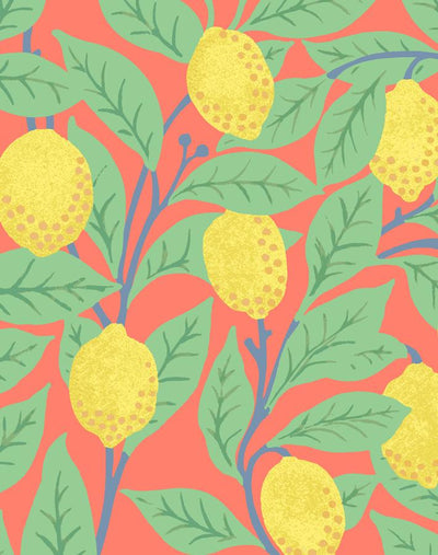 'Lemons' Wallpaper by Nathan Turner - Watermelon