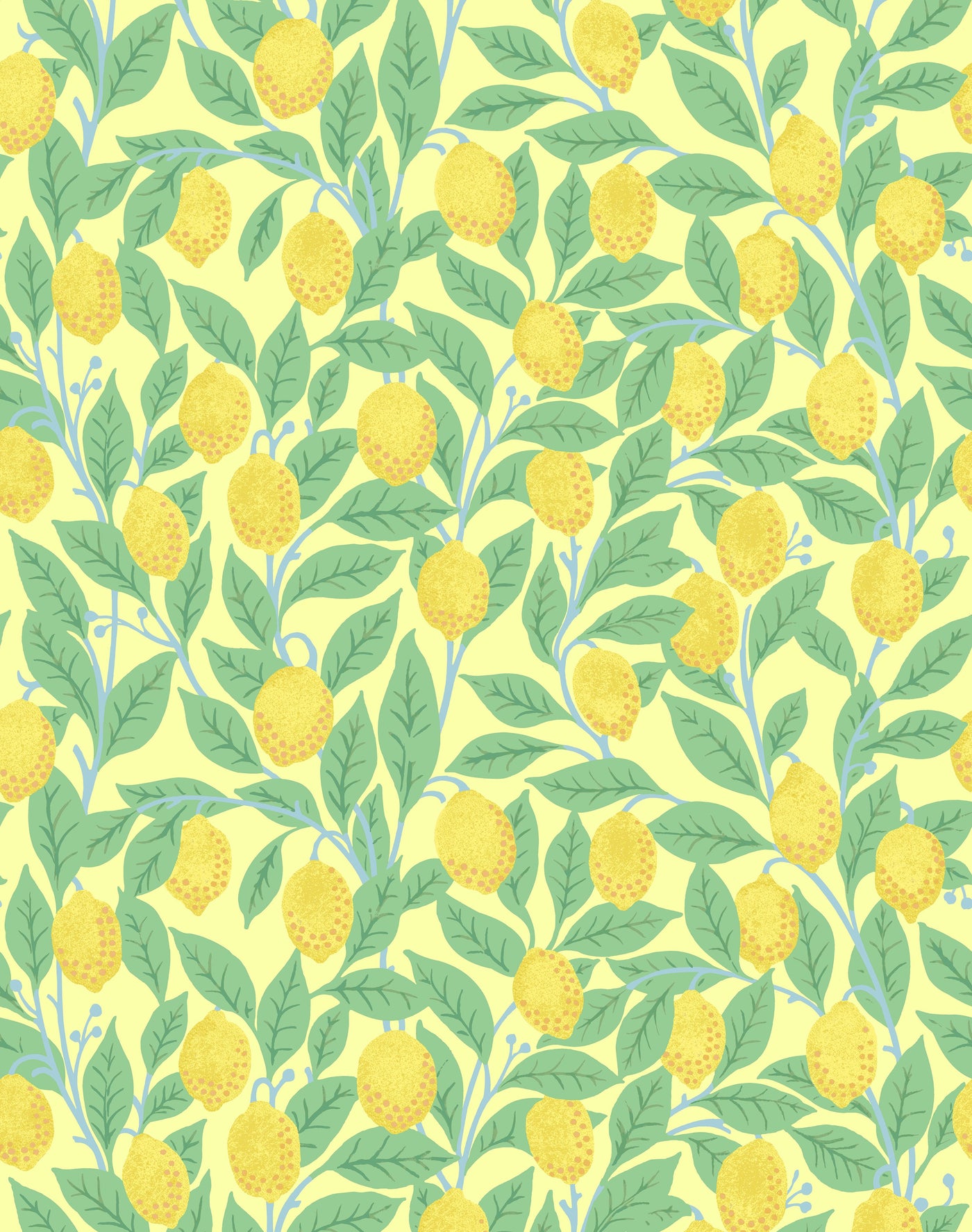 'Lemons' Wallpaper by Nathan Turner - Yellow
