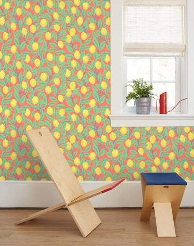 'Lemons' Wallpaper by Nathan Turner - Watermelon