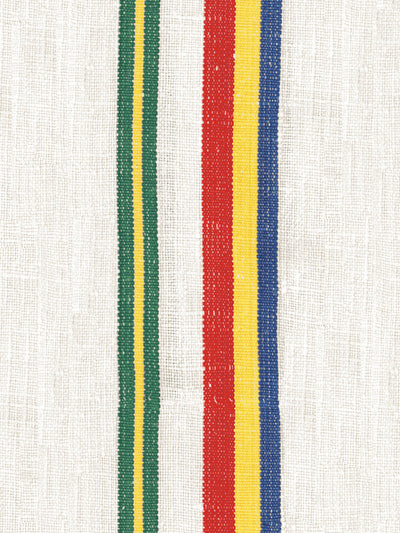 life is a banquet stripe wallpaper by lingua franca green red